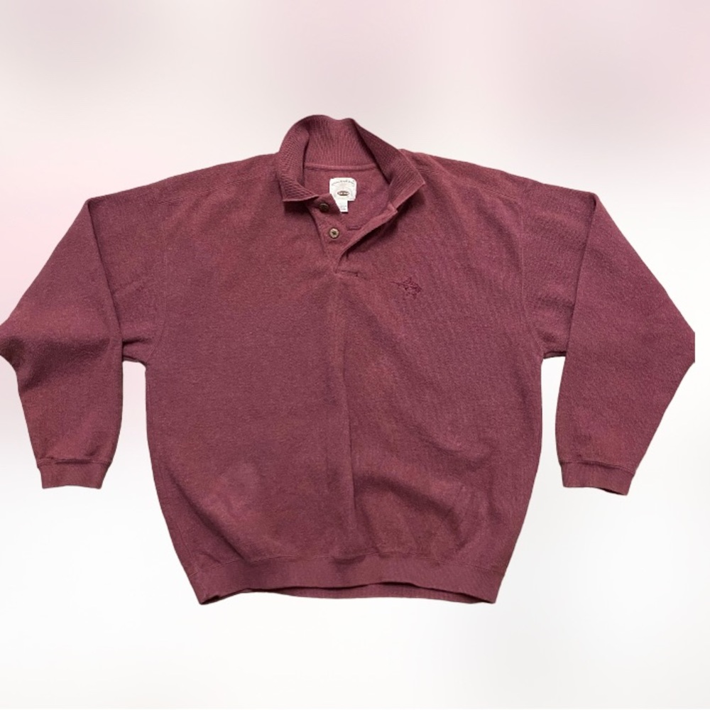 VTG 80-90s original island sport plum marlin quarter button pullover men